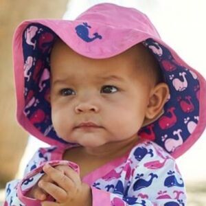 Pottery Barn Kids Pink Whale Reversible Bucket Hat